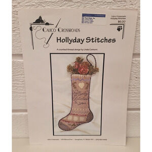 Calico Crossroads Hollyday Stitches Stockings Cross Stitch Pattern Linda Connors